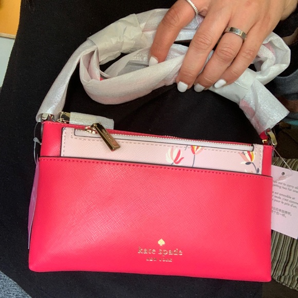 Authentic Kate Spade Saffiano leather top zip Crosby w large card holder - Picture 2 of 16